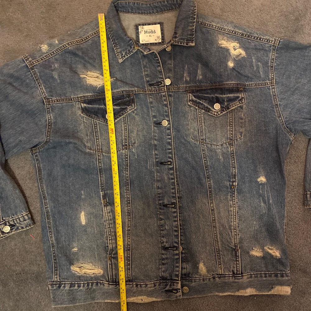 Denim Distressed Jacket - Picture 6 of 7